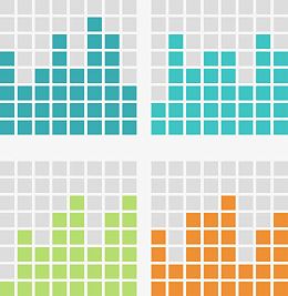绿色清新音轨矢量图