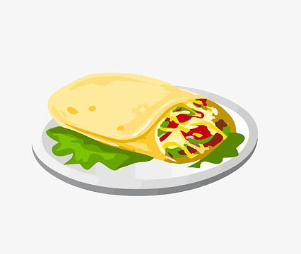 卤肉卷矢量图免费下载