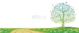 大地绿色树木免抠素材