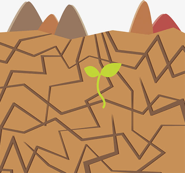 龟裂的大地免抠素材免费下载_觅元素51yuansu.com