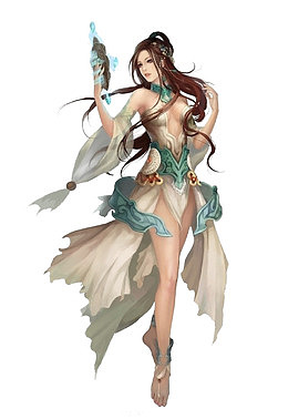 cg游戏美女插画