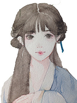 手绘泪痣美女