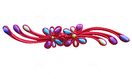 紫红色条形花盘扣