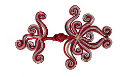 红色花型小李扣