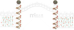 浪漫婚礼花门装饰