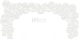 白色浪漫婚礼花门