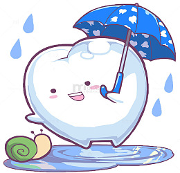 卡通牙齿画