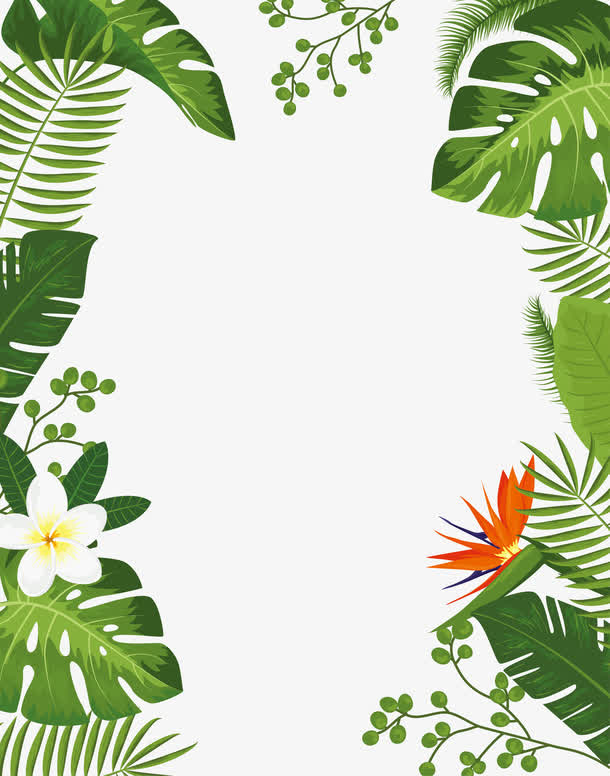 绿叶边框素材免费下载_觅元素