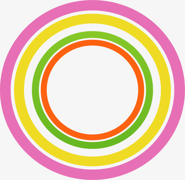 矢量手绘彩色圆圈