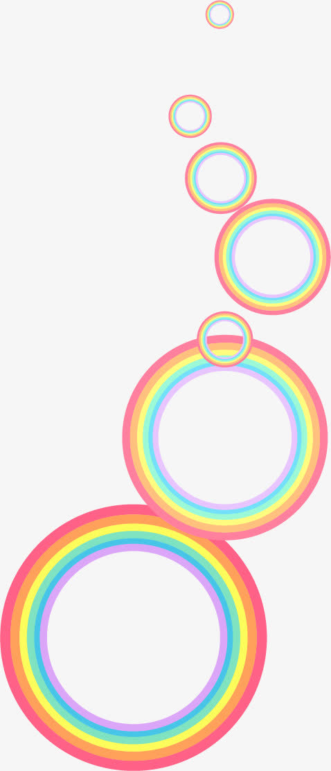 矢量手绘彩色圆圈