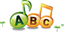 ABC音乐字母素材