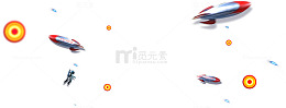 活动海报模糊漂浮圆圈小图标