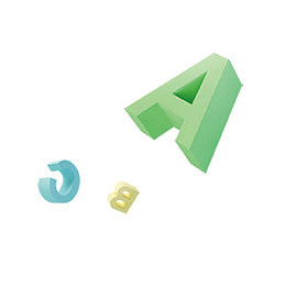 字母ABC装饰漂浮教育素材