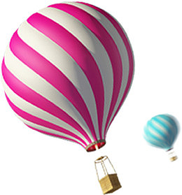 条纹马卡龙颜色气球效果设计