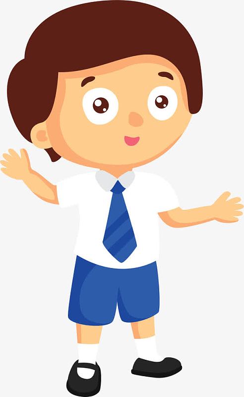 png卡通人物小女孩开学季上学的图片png做游戏的学生png挥手的女孩png