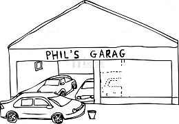 黑色卡通手绘别墅线条剪影
