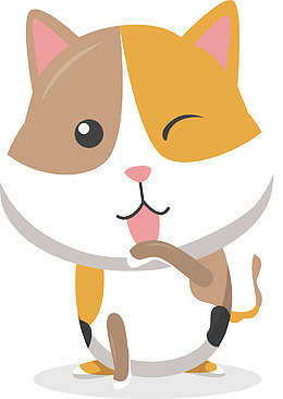 小花猫矢量图