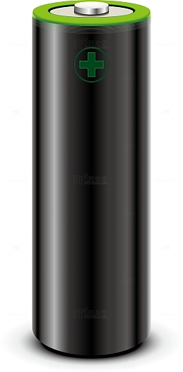 黑色矢量电池图