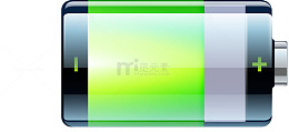 绿色电池矢量图