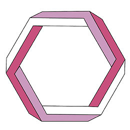 矛盾空间六边形素材