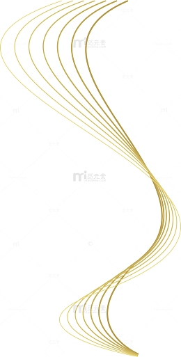 金色线条曲线