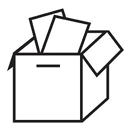 打开的箱子图标