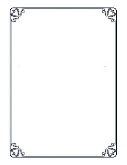 蓝色简约线条欧式边框素材