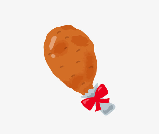 手绘鸡排矢量图下载