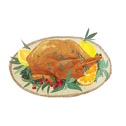 酱板鸭手绘画素材图片