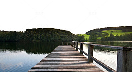 公园湖泊美景