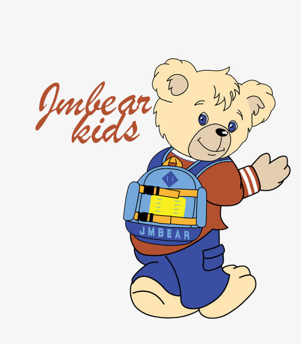 背书包的可爱小熊