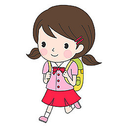 背书包的小女孩
