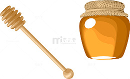 矢量手绘蜂蜜
