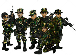 特种兵团体素材