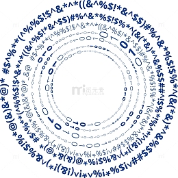 蓝色简约符号圆圈