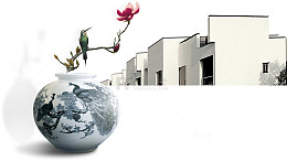 水墨江南水乡现代建筑