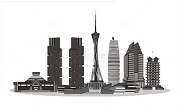 郑州黑白插画