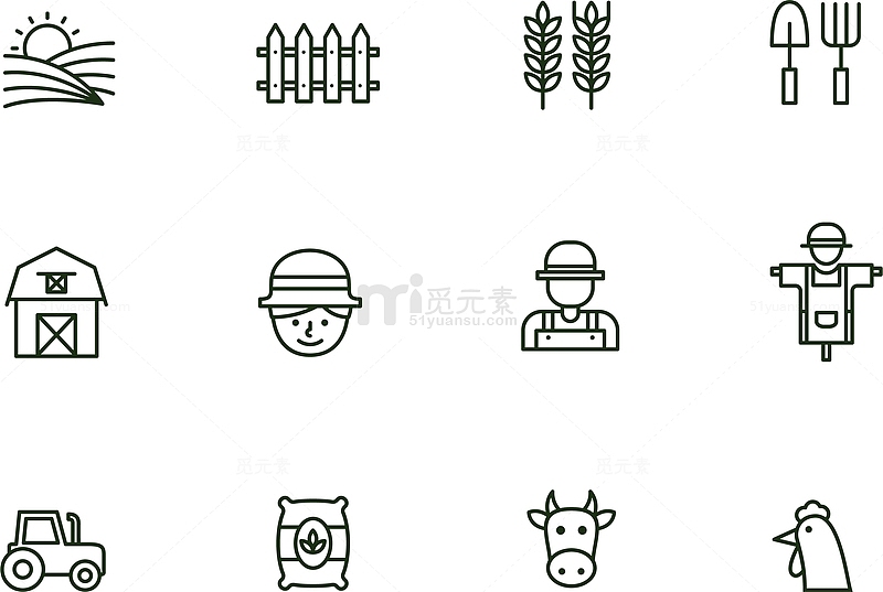农场农夫图标