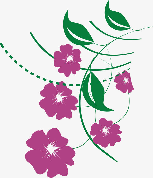 手绘花朵矢量图