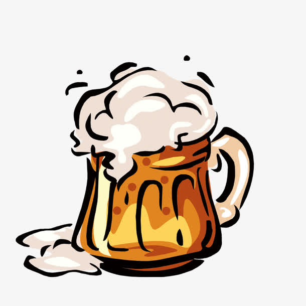 手绘啤酒素材