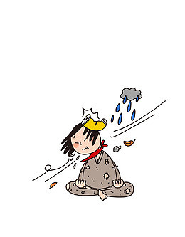 漫画可怜贫穷的乞丐