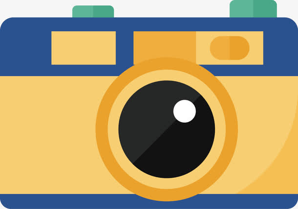 黄色照相机免抠素材免费下载_觅元素51yuansu.com