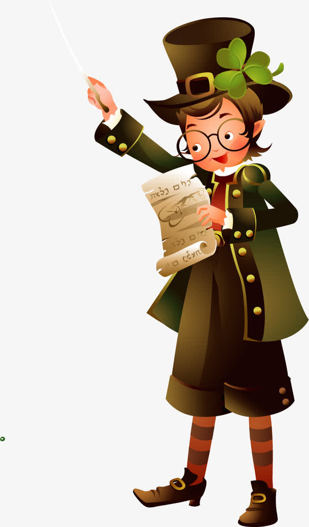 矢量手绘小博士