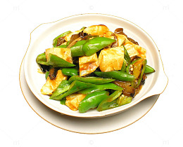 酱肉尖椒炒香干