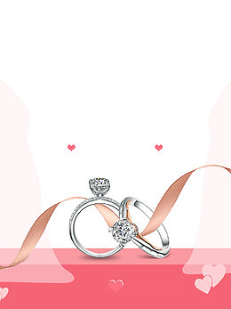 温馨浪漫七夕珠宝促销海报背景