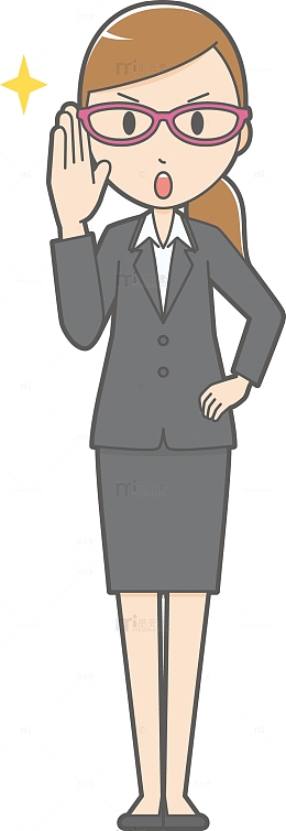 戴眼镜的卡通女人