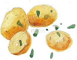 煎土豆矢量图