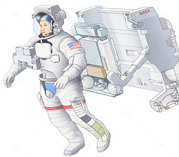 宇航员宇宙漫步