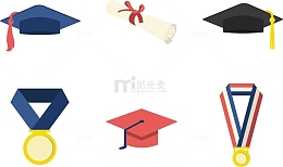 毕业学士帽硕士帽图标