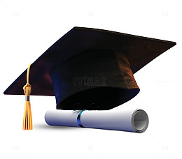 学士帽和学位证书